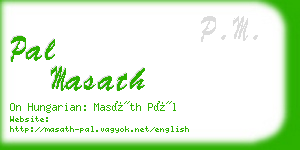 pal masath business card